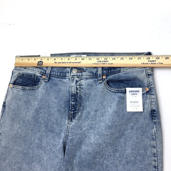 NEW Levi's Denizen Boyfriend Jeans Stretch Cuffed Light Wash size 12 length 26" - Picture 5 of 9